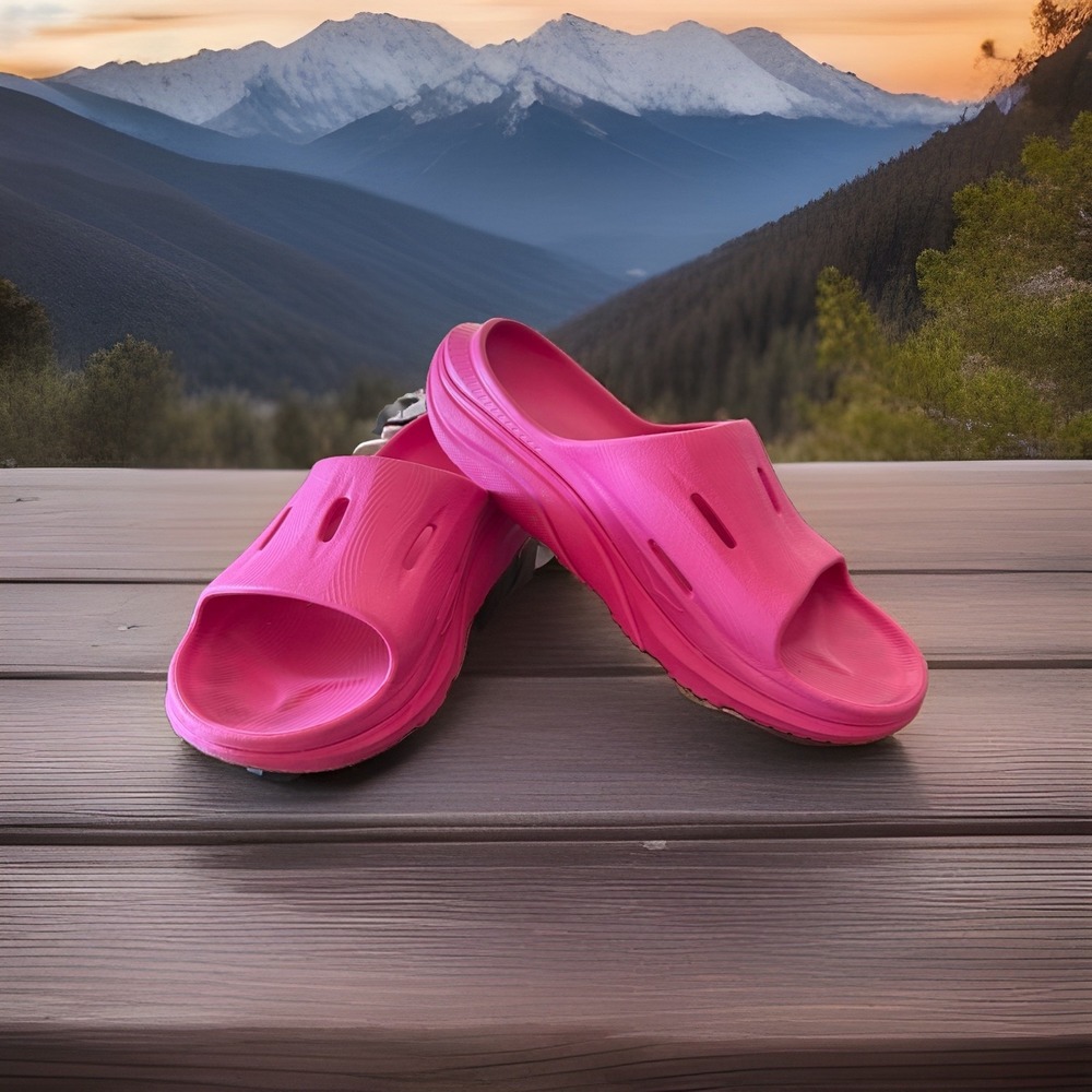 Hoka ORA Recovery Slide 3 Women's 10 M Neon Rose Comfort Cushioned Sandals